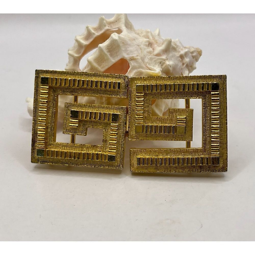 Rare 1997 Mimi Di N, VTG double G gold tone belt buckle